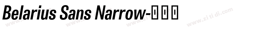 Belarius Sans Narrow字体转换